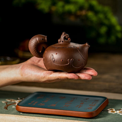 Handmade Tea Pot With 14 Infuser Holes Marked Original Ore Real Yixing Zisha Pot