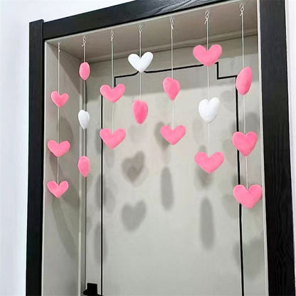 Heart Shaped Curtains Plastic Door Hanging Decoration String Pendants 60x65-95cm