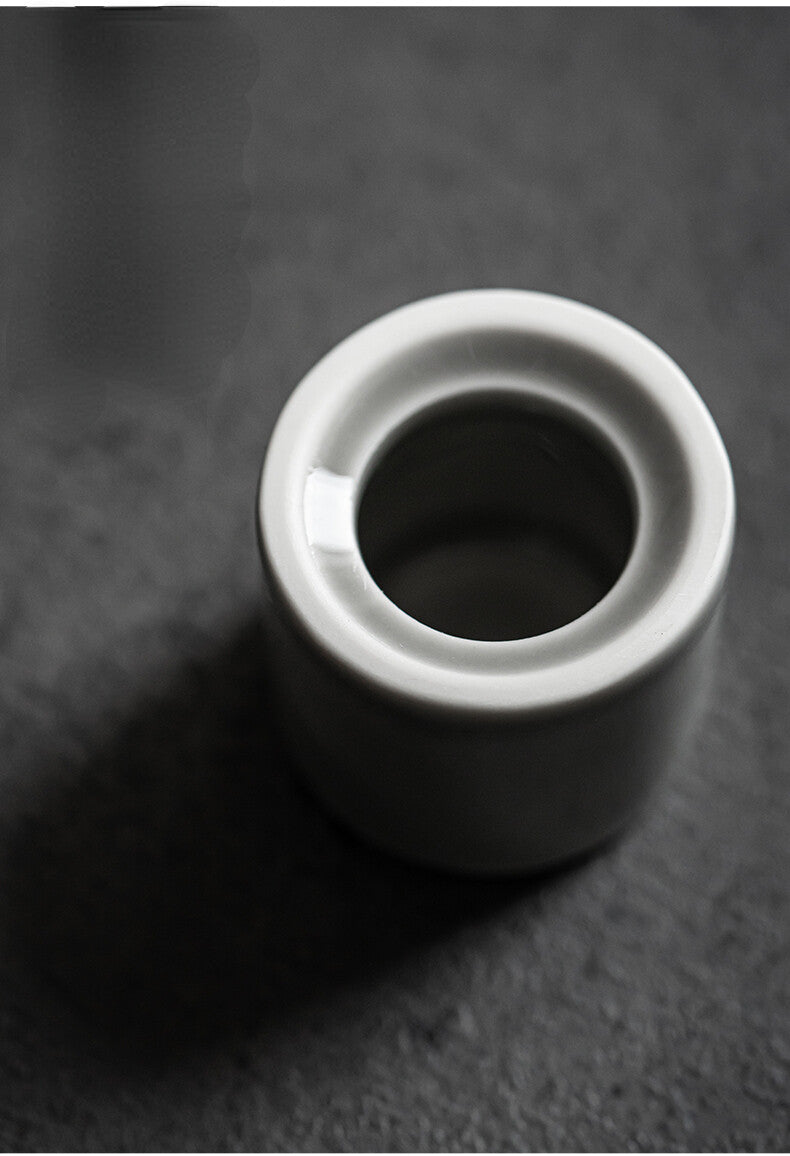 Handmade Celadon Ice Gray Glaze Ceramic Kung Fu Tea Set Cover Support Frame
