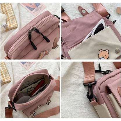 Winter Canvas Bag Fashion Belts Decorative Cloth Bags One-shoulder Diagonal Bag