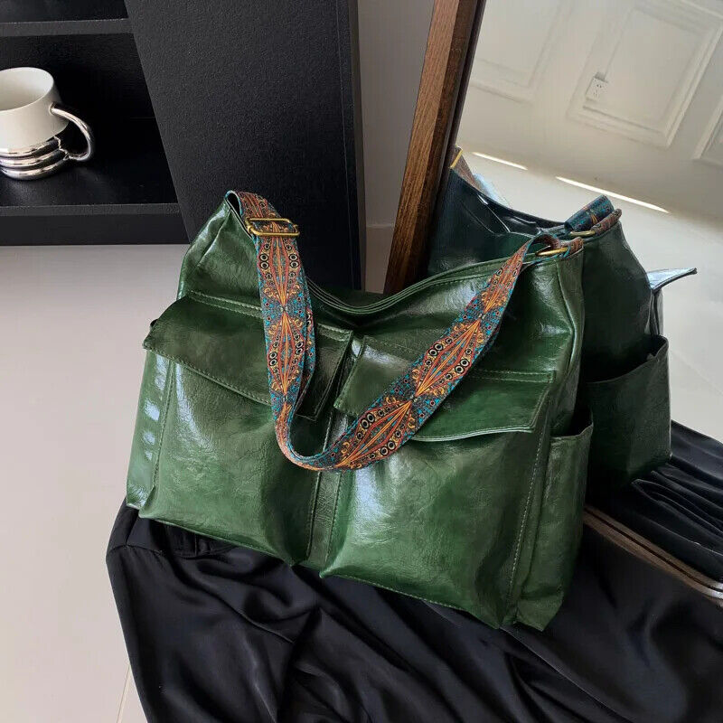 Bag Pu Leather Multi Pocket Women's Handbag Shoulder Bags