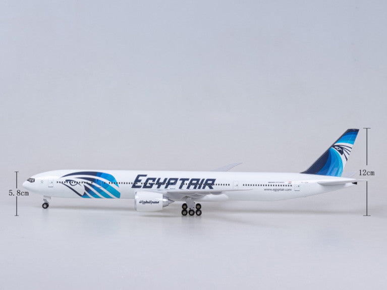 1:157 47CM EGYPT AIR BOEING 777-300ER Airplane Landing Gear Resin Aircraft Model