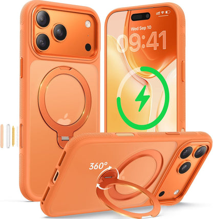 360° Magnetic Stand for Iphone 17 Pro Max Case, [Fit for Magsafe][Camera Control