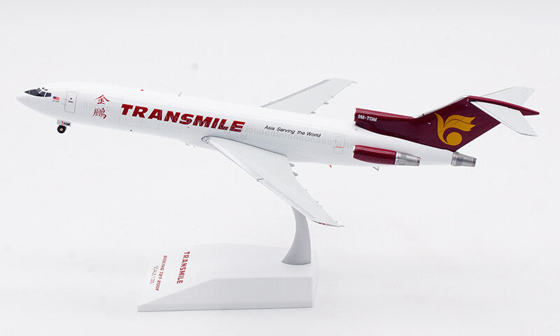 1:200 JC Wings TRANSMILE B727-200F Passenger Airplane Diecast Aircraft Model
