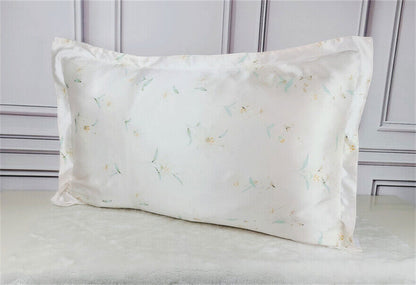 Mulberry Silk Pillowcase 25 Momme Floral Genuine Silk Sleep Pillow Cover Counter
