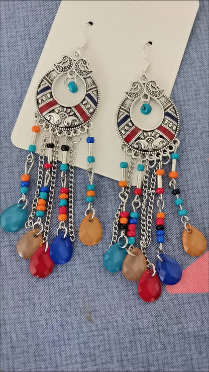 Bohemian Long Tassel Earrings - Retro Ethnic Hypoallergenic Drop Dangles
