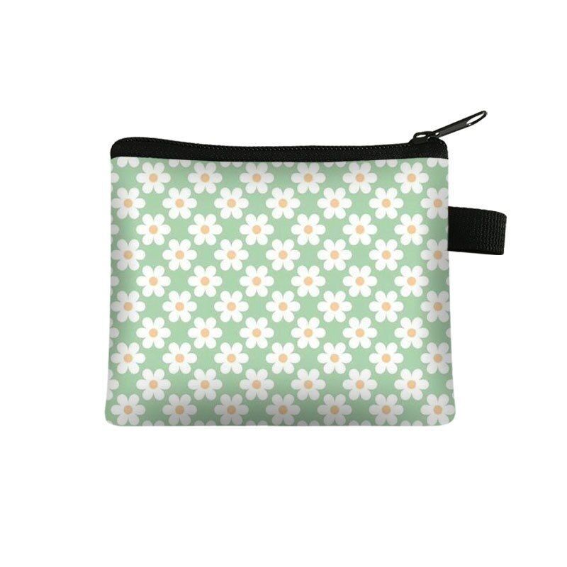 Floral Print 13.5*11 CM Cosmetic Bag Napkin Organizer Coin Card Lipstick Pouches