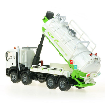 6.9" Sewage Recycling Truck Toy Model Car Diecast Toy Vehicle Boys Toys White