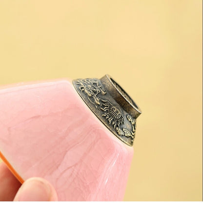 100ml Chinese Tea Cup Crackle Glaze Porcelain Cup Ruyao Craft Kungfu Tea Cup New