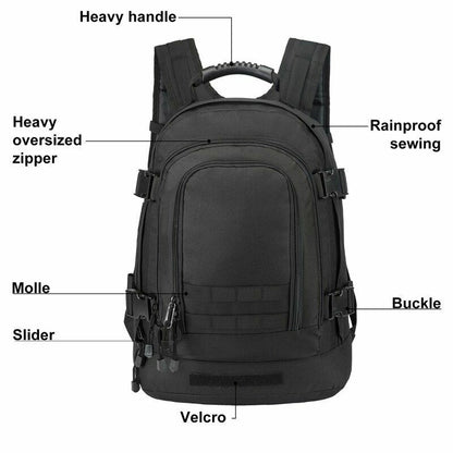 60L Tactical Backpack Softback Outdoor Hiking Camping Hunting Camping Travel Bag