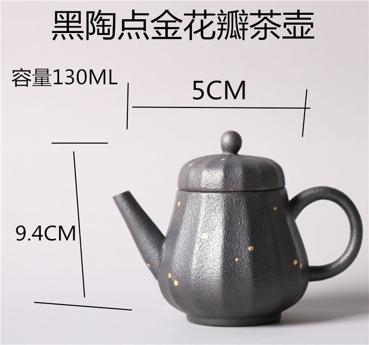 Retro Kung Fu Tea Multilateral Coarse Pottery Open Piece Japanese Ceramic Teapot