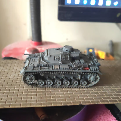 3D Printed 1/72 Germany Late-Stage Tank No. 3F Finished Product