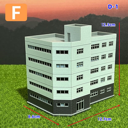 1:150 N Scale Train Railway Modern Scene Office Building Model Toys