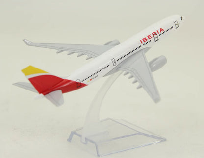 16cm Iberia AIRBUS A330 Passenger Airplane Metal Plane Diecast Aircraft Model