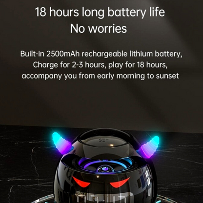 Bosina Altavoz Portátil LED Inalámbrico Speaker Bluetooth Musica Alarma Reloj
