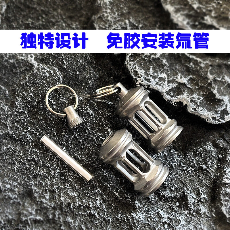 New Titanium Alloy Lanyard Bead Bracelet Necklace Bead Pendant Key Chain Pendant
