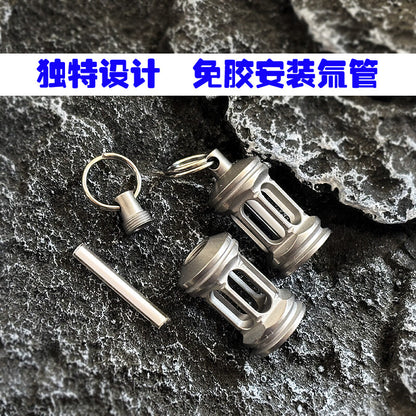New Titanium Alloy Lanyard Bead Bracelet Necklace Bead Pendant Key Chain Pendant