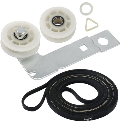 661570 & 279640 & W10837240 Dryer Idler Pulley Belt Kit for Whirlpool/Kenmore