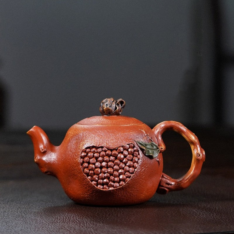 Yixing Zisha Purple Clay Teapot Original Ore Jiangpo Mud Handcrafted Pomegranate