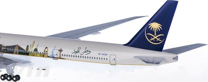 1:200 37CM Hogan SAUDIA BOEING 777-300ER Passenger Airplane ABS Plastic Model
