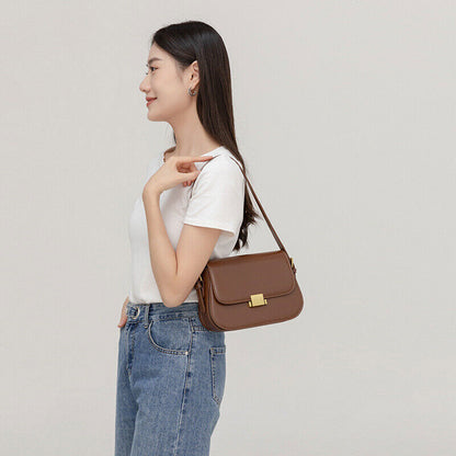 New Messenger Bag Fashion High Sense Niche Single Shoulder Leather Women's Bag