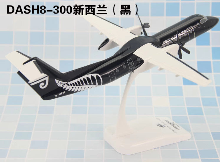 26CM 1:100 Risesoon Air New Zealand Dash 8-300 Plane ABS Plastic Airplane Model