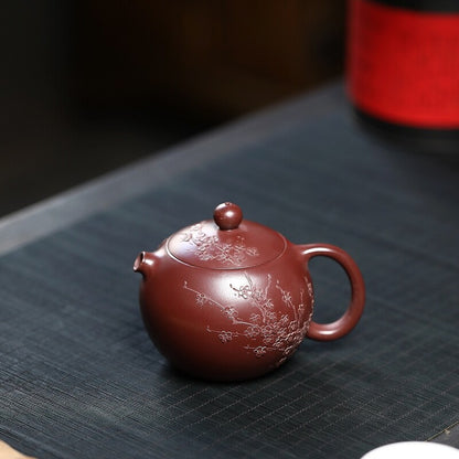 True Yixing Zisha Tea Pot Original Ore Old Purple Clay Xishi Pot Marked 220ml