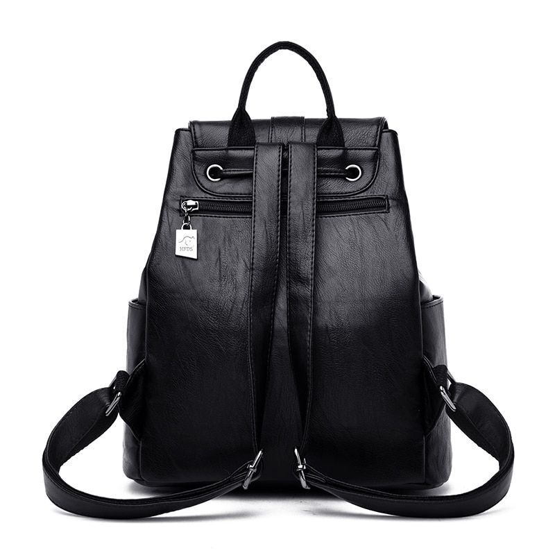 Backpack Vintage Travel Soft Genuine Leather Bag Large Bookbag School Bags 1 PC