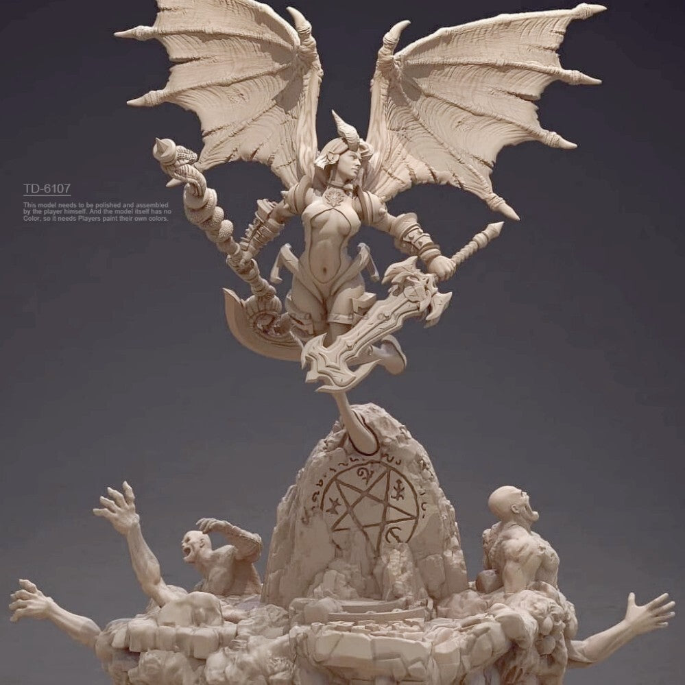 1/24 resin figure model Demon Charming Warrior 3D Printing Unassembled Unpainted