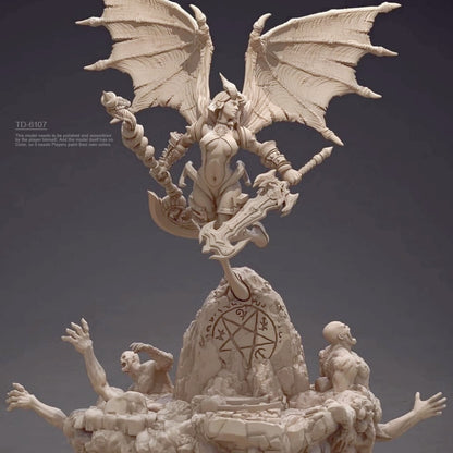 1/24 resin figure model Demon Charming Warrior 3D Printing Unassembled Unpainted