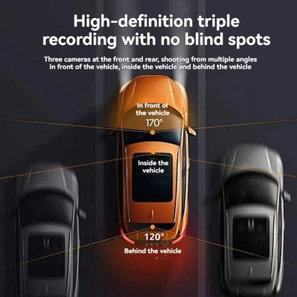 3-Channel Dashcam FHD1080P Ultra-Wide Reversing Vision
