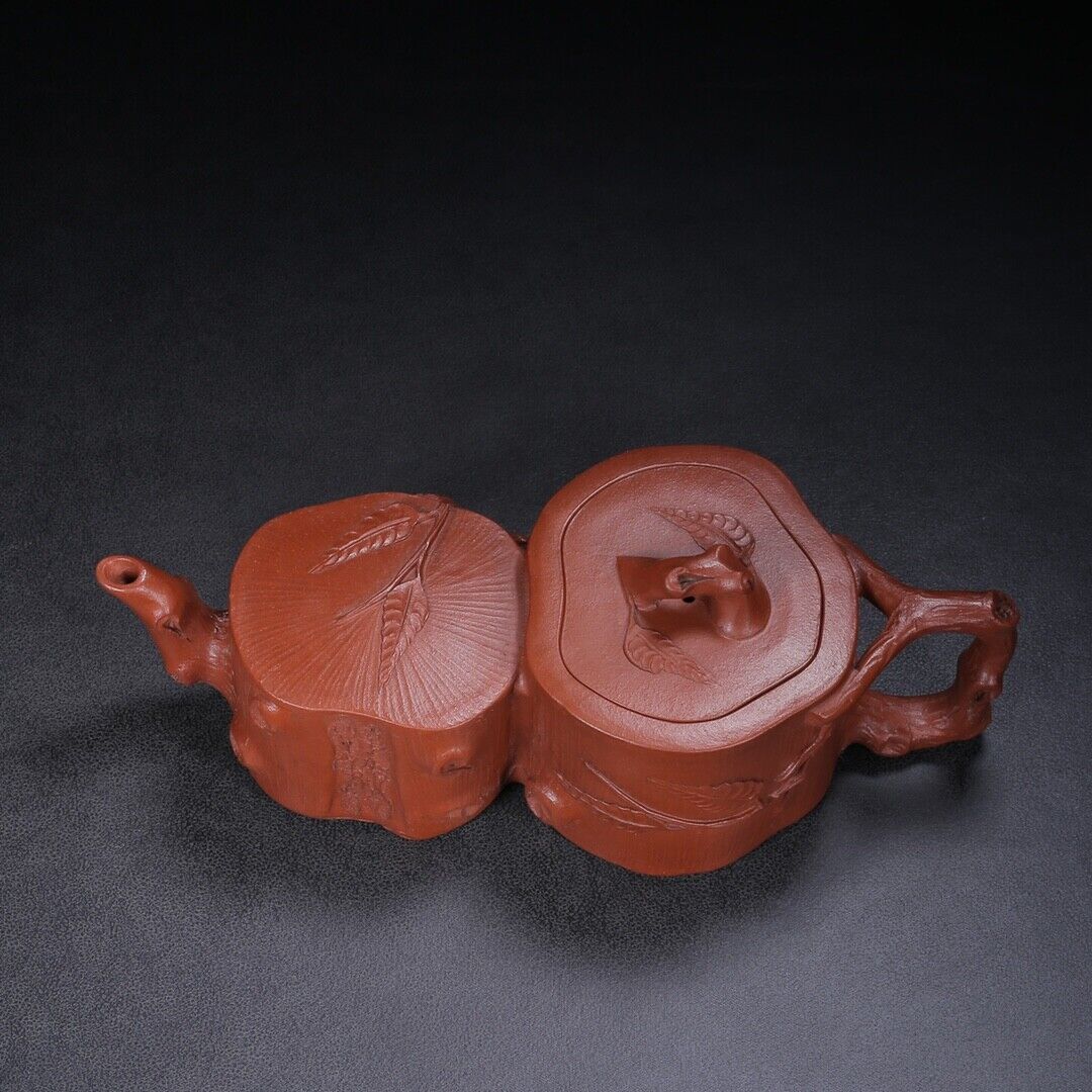 Chinese Yixing Zisha Clay Handmade Exquisite Teapot （树桩 底款：朱可心）