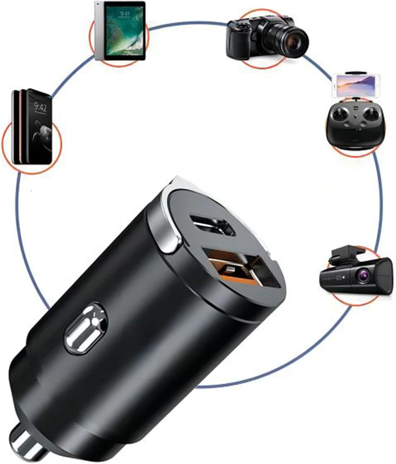 2 Port USB Super Fast Car Charger Adapter For iPhone Samsung Android Phone Lot
