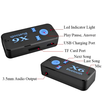 Adaptador Bluetooth Para Carro Auto Conector Inalambrico Receptor Musica 1/2 Pc