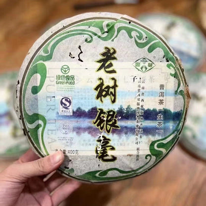 YUNNAN Pu-erh LAO SHU YIN HAO * 2007 Puwen YUNYA Aged Puer Tea Raw Cake 400g