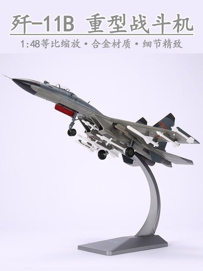 1:48 48CM AF1 Chinese Heavy Fighter J-11B Plane Diecast Military Aircraft Model