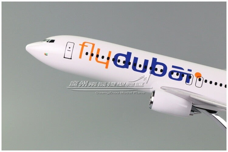48CM Flydubai BOEING 737-800 A6-FDA Passenger Airplane Resin Aircraft Model