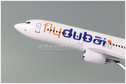 48CM Flydubai BOEING 737-800 A6-FDA Passenger Airplane Resin Aircraft Model