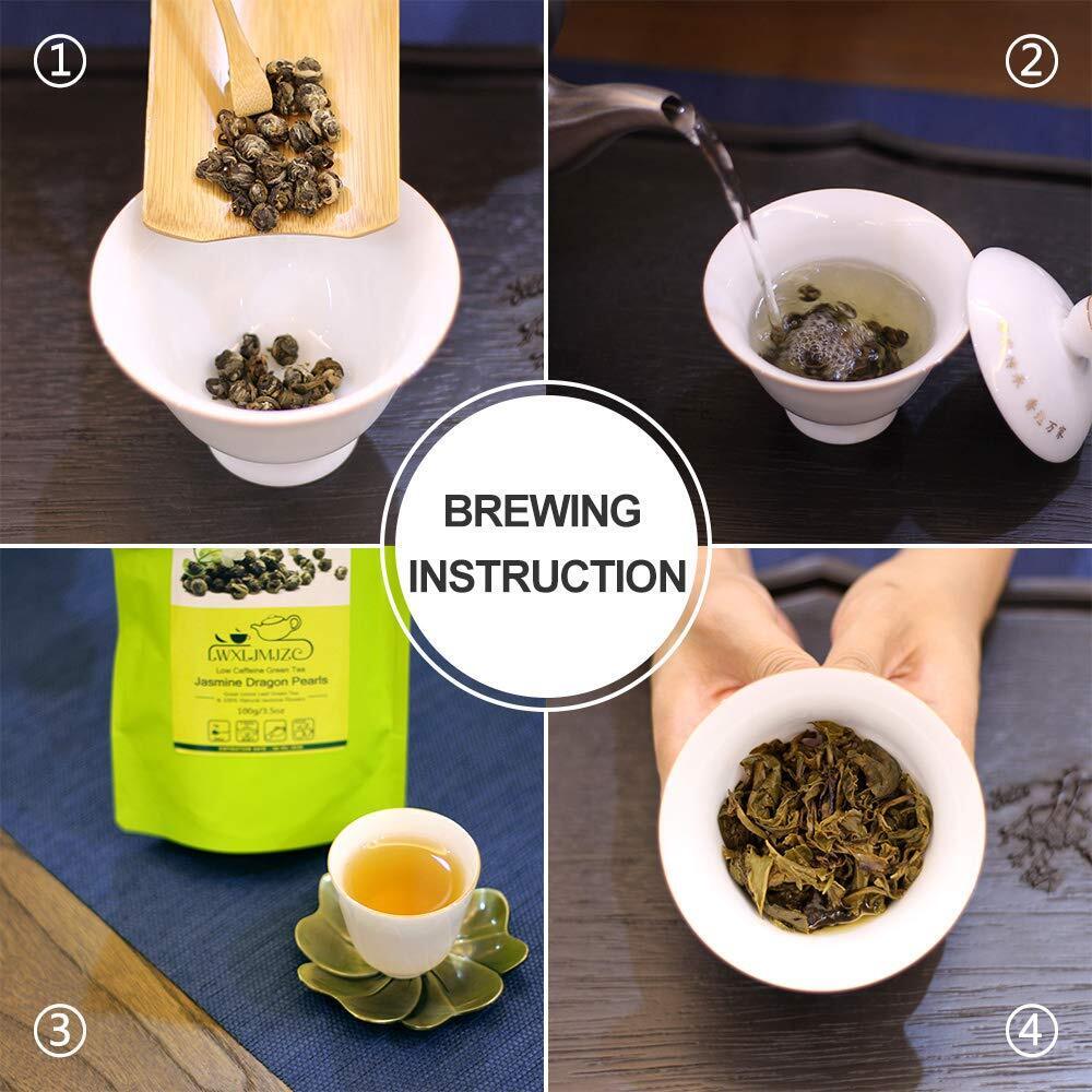 100g/3.53oz Jasmine Dragon Ball Tea Grüner Tee mit angenehmem Jasmin-Aroma