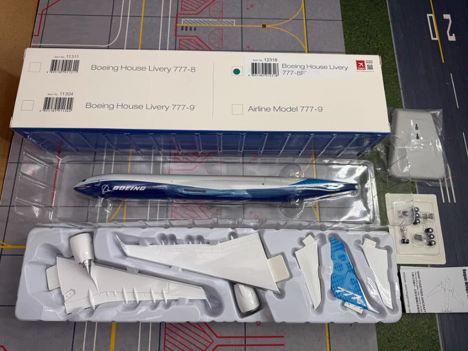 1:200 35CM Hogan BOEING HOUSE LIVERY 777F Airplane ABS Plastic Aircraft Model