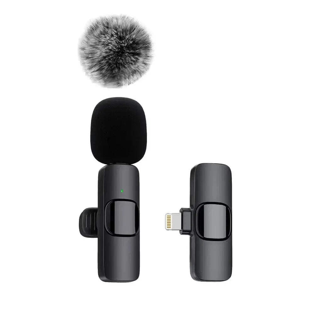 Wireless Lavalier Microphone Audio Video Recording Mini Mic