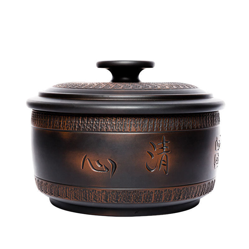 Purple Clay Pot Pu 'er Tea Canned Sealed Wake Tea Ceramic Tea Jar