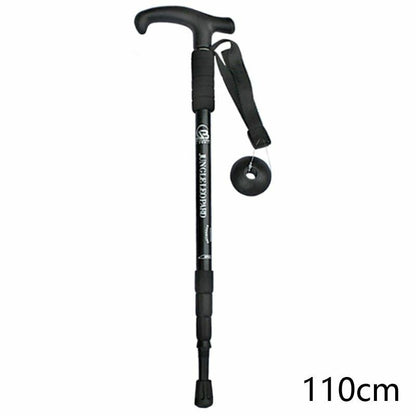 Telescopic Hiking Camping Climbing Walking Stick Trekking Pole Cane Elderly Red