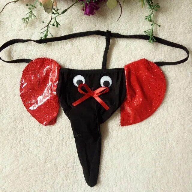 New G-string Sexy hombres diseño de elefante Calzoncillos elástico Tanga hombres