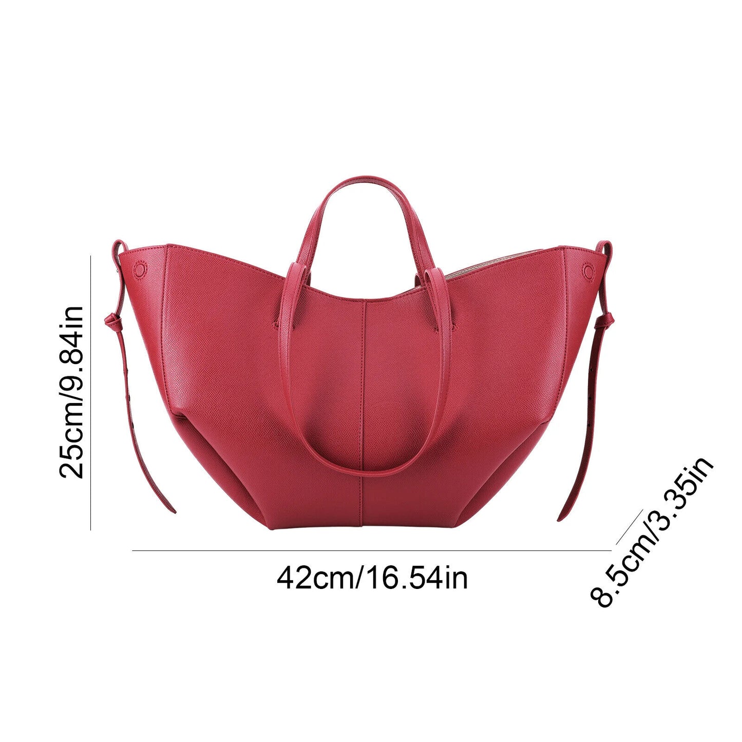 Ladies Bag Women PU Leather Chic Shoulder Bag Purse Commuting Tote Handbag