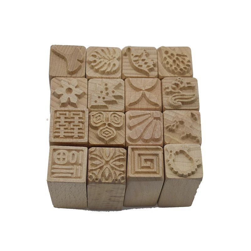 Pottery Stamp Clay Wooden Modeling Textured Pattern Ceramic Embossing Seal Tools