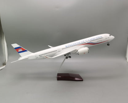 47CM 1:140 KIMDOM OF CAMBODIA AIRBUS A350 Airplane Landing Gear Resin Model