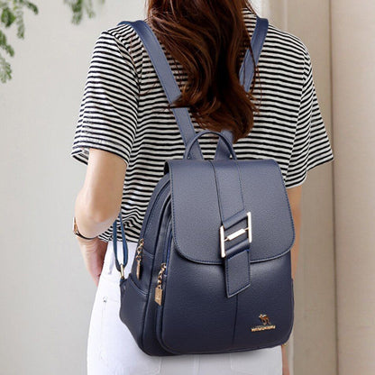 Leather Backpack Purse Luxury Bags Multifunction Travel Rucksack School Book Bag