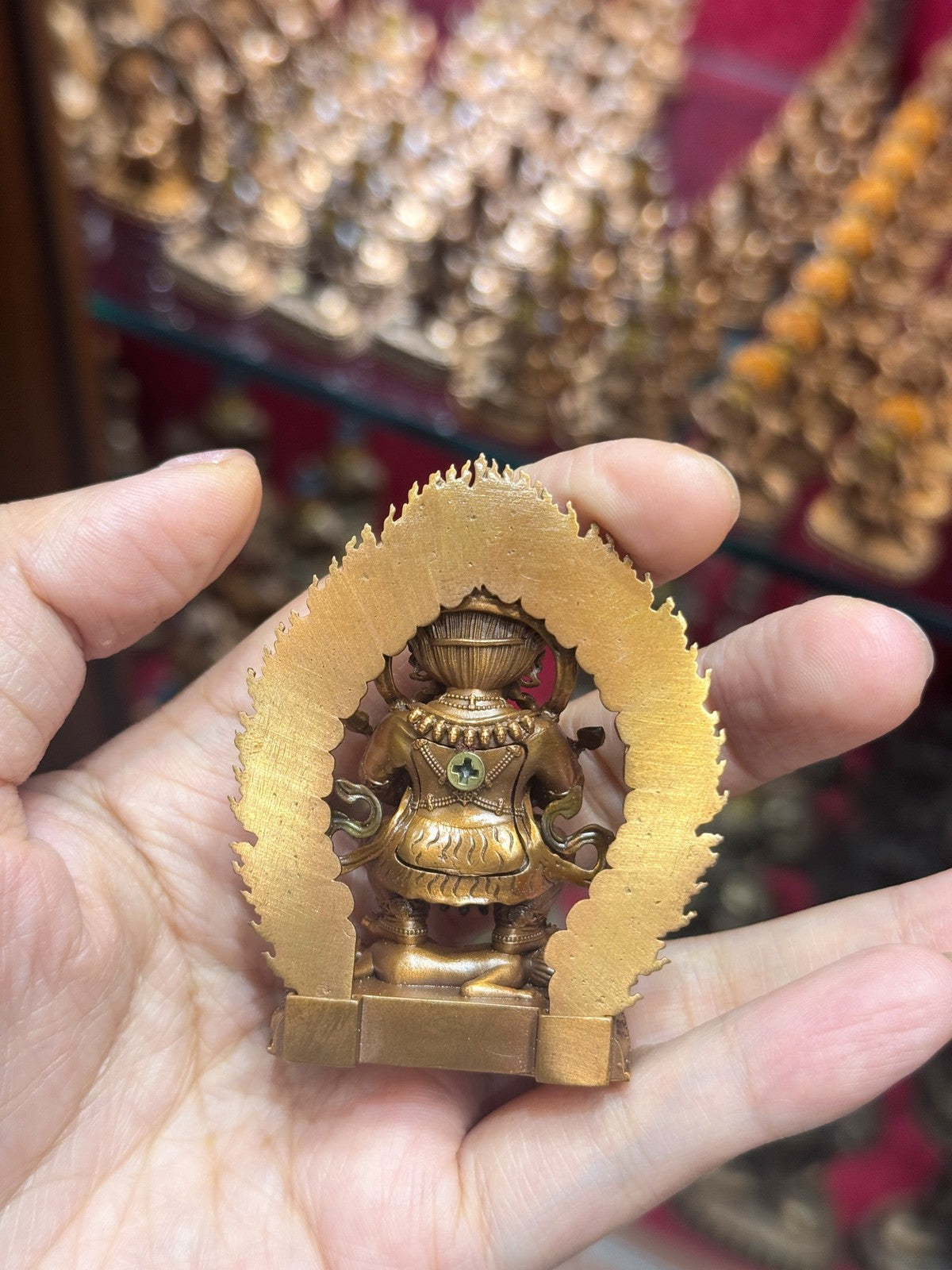 Red Copper Mahakala Statue 6cm 73g Sakya Vajra Vintage Buddhist Ornament