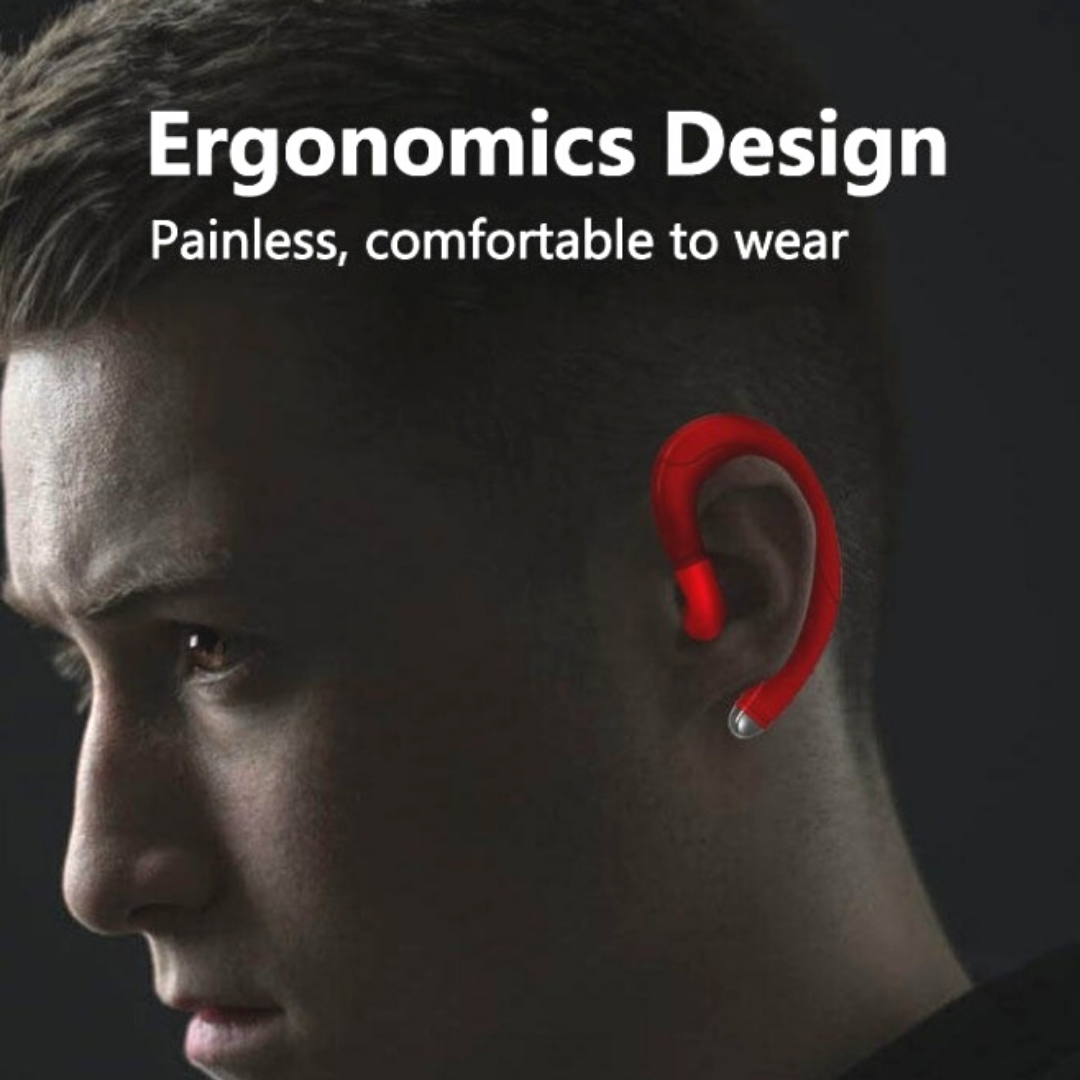 Wireless Bluetooth 5.0 Earpiece Noise Cancelling Headset Ear Hook